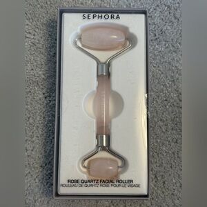 SEPHORA ROSE QUARTZ FACIAL ROLLER. BRAND NEW IN BOX. YOUNGER LOOKING SKIN!